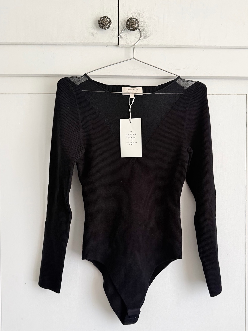 Sezane Alienor Bodysuit - Black